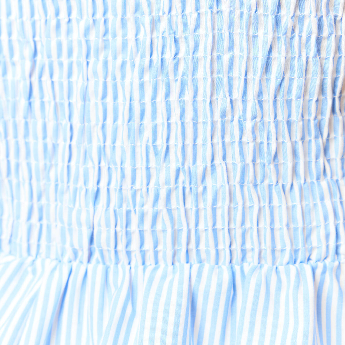Robe &eacute;vas&eacute;e col V sans manches en coton bleu femme