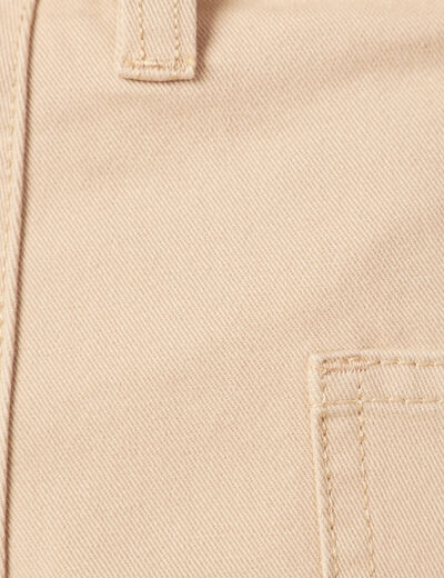 Pantalon large ceinturé beige homme