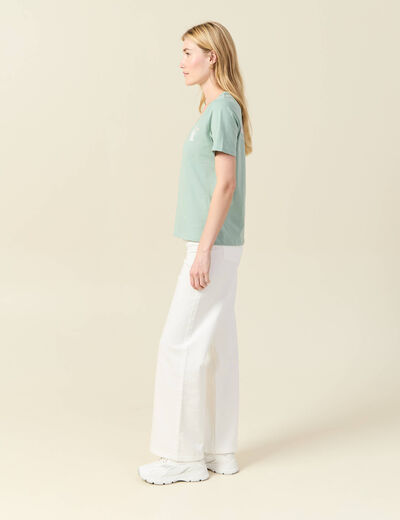 T-shirt manches courtes vert pastel femme