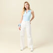 Polo sans manches bleu pastel femme
