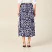 Jupe longue portefeuille bleu marine femme
