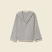 T-shirt col V manches longues ecru femme