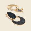 Boucles d'oreilles bleu canard femme