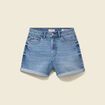Short mom taille haute en jean denim used femme
