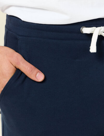 Short jogpant bleu marine homme
