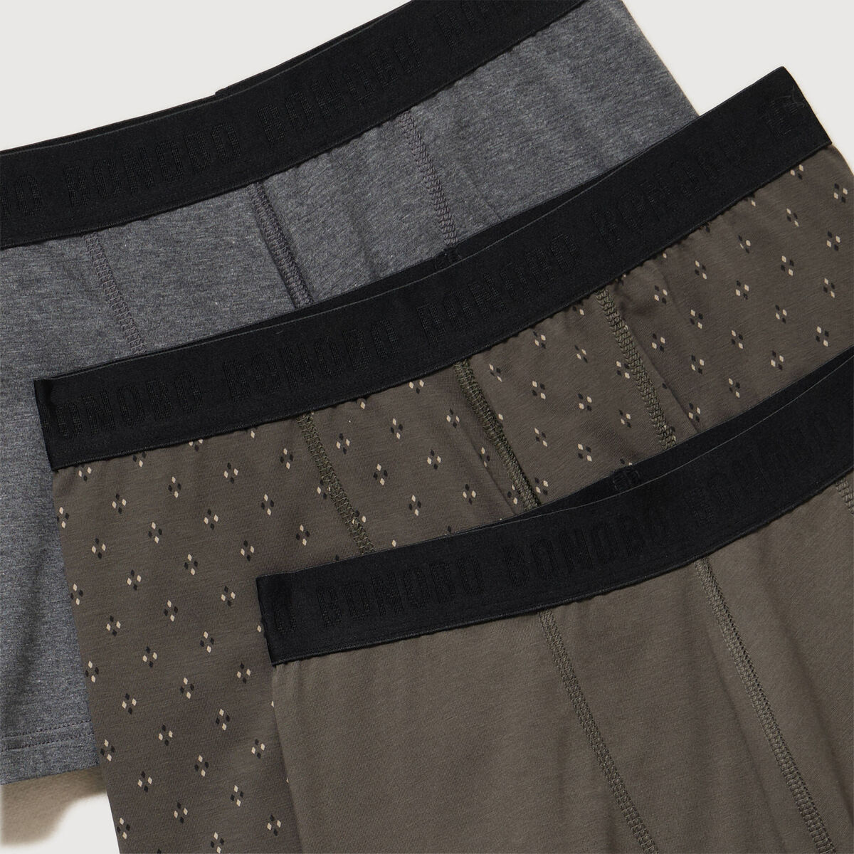Lot de 3 boxers vert fonc&eacute; homme