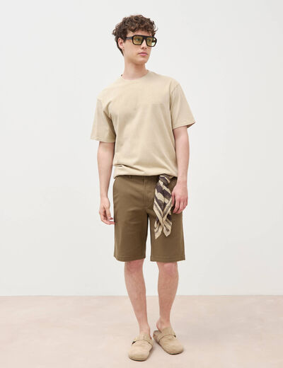 Short taupe homme