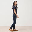 Jeans slim 7/8&egrave;me denim brut femme