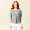 Gilet manches courtes gris clair femme