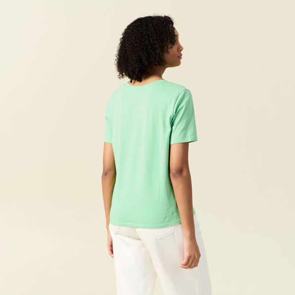 T-shirt manches courtes vert clair femme