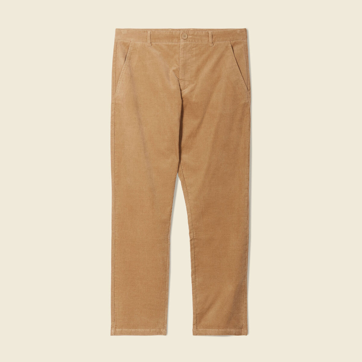 Pantalon chino tapered velours beige homme