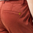 Pantalon chino cigarette rouge fonc&eacute; femme