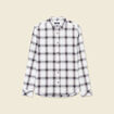 Chemise manches longues bleu marine homme