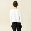 Sweat manches longues ecru femme