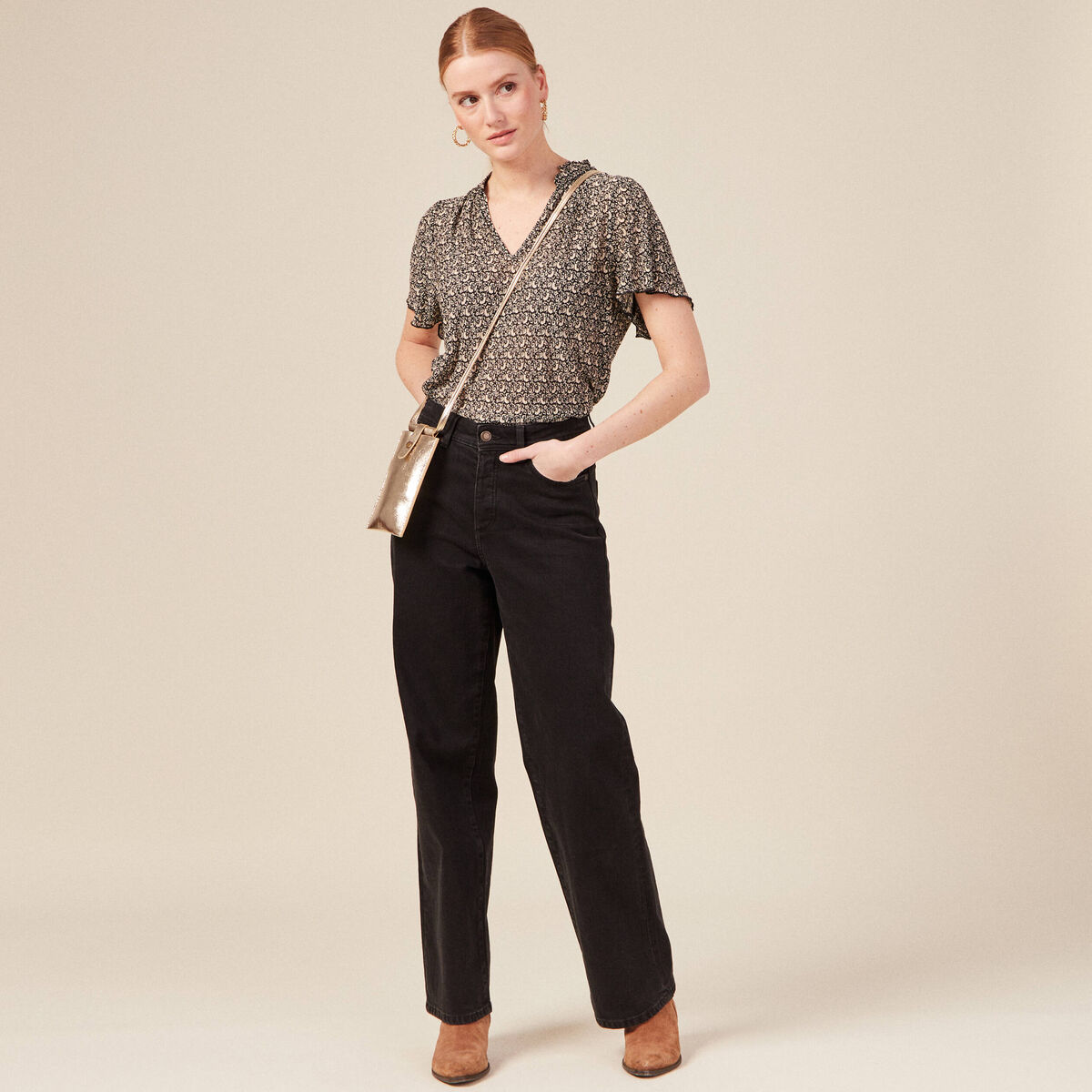 T-shirt éco-responsable noir femme