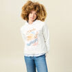 Sweat à capuche ecru femme