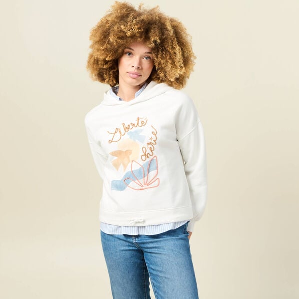 sweat a capuche ecru femme Sweat à capuche ecru femme