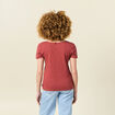 T-shirt manches courtes rouge foncé femme
