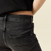 Jeans slim taille standard 7/8&egrave;me denim noir femme