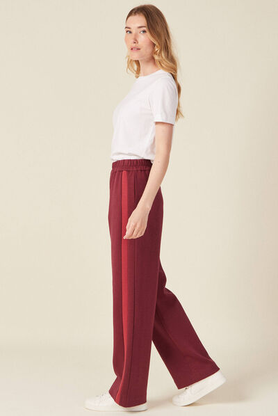 Pantalon jogging large prune femme