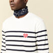 T-shirt manches longues ecru homme