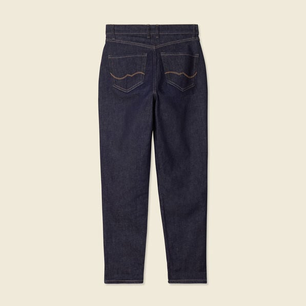 jeans mom fabrique en france denim brut femme Jeans mom fabriqué en France denim brut femme