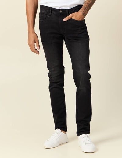 Jeans slim 5 poches denim snow noir homme