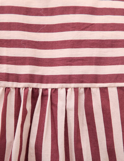 Chemise droite manches longues rouge fonc&eacute; femme