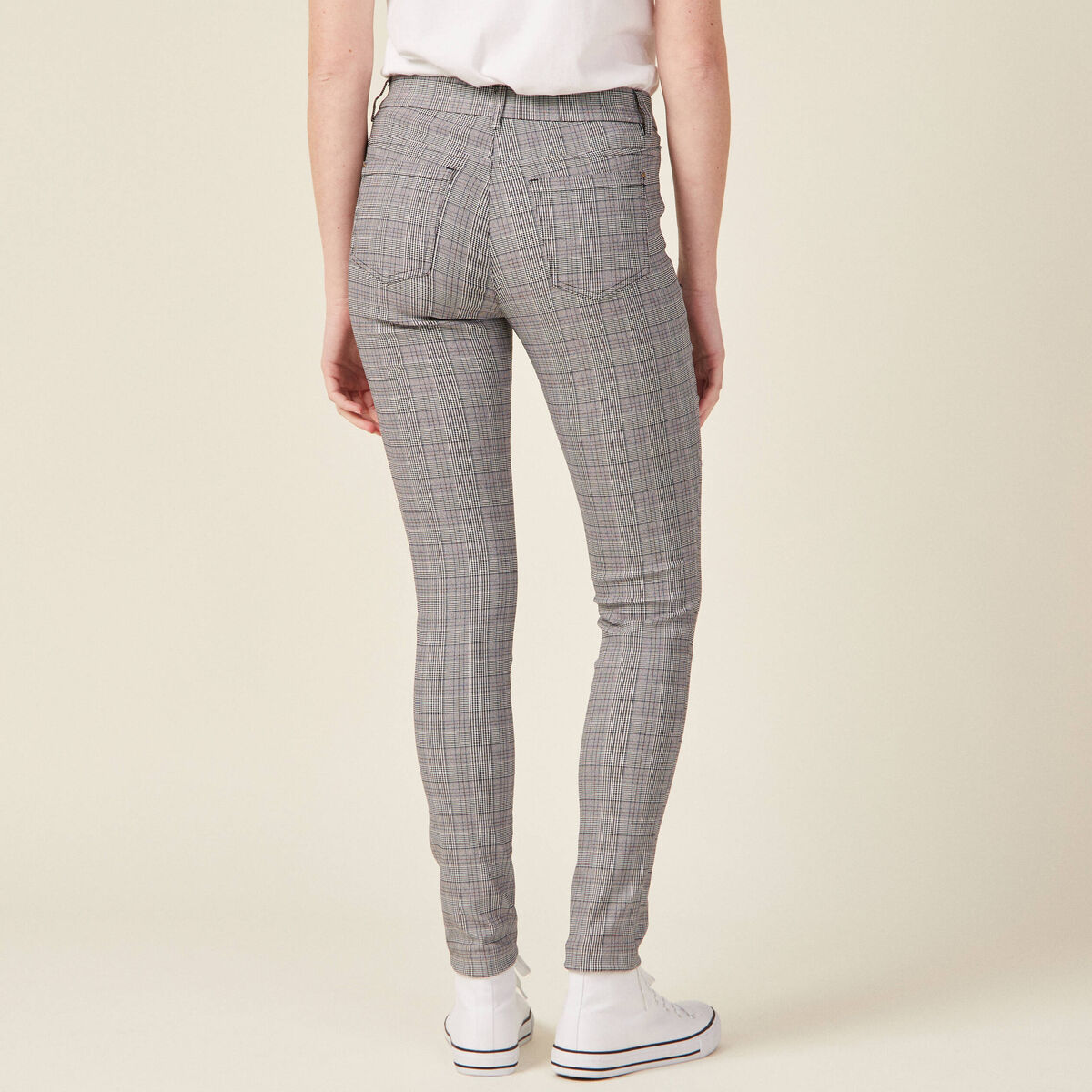 Pantalon skinny gris femme