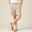 Bermuda droit taille nouée beige homme