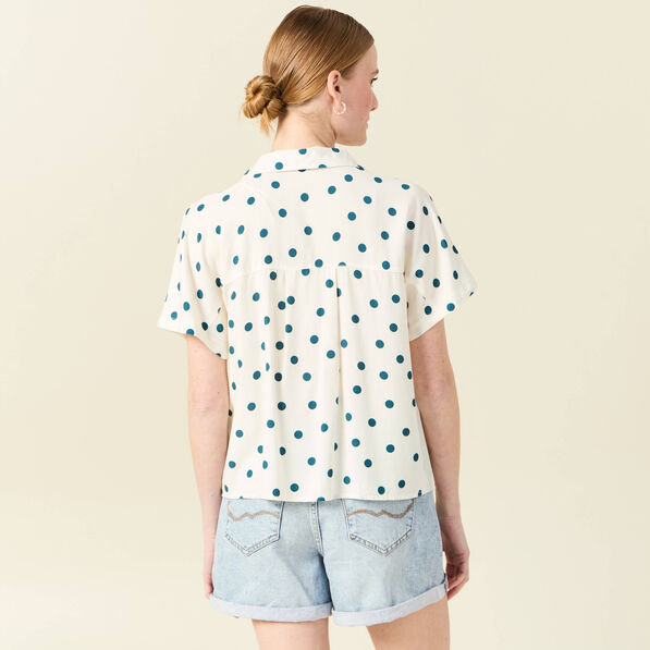 chemise manches courtes bleu canard femme Chemise manches courtes bleu canard femme