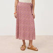 Jupe fluide rose framboise femme