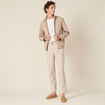 Blouson droit zipp&eacute; sable homme