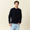 Pull manches longues fabriqu&eacute; en France bleu marine homme