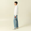 Sweat manches longues en coton ecru homme