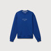 Sweat droit col rond manches longues bleu electrique homme