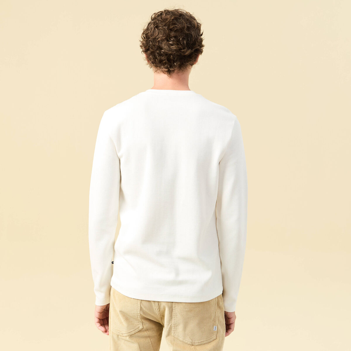T-shirt manches longues ecru homme