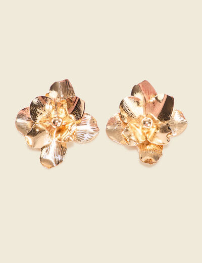 Boucles d'oreilles clous couleur or femme