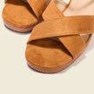 Sandales à talons suédine camel femme
