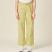 Pantalon large éco-responsable vert anis femme