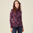 T-shirt manches longues marron femme