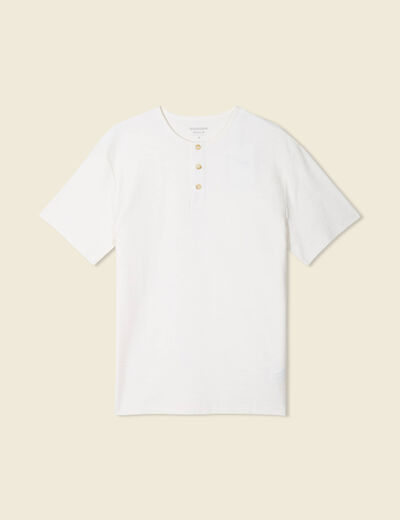 T-shirt manches courtes ecru homme