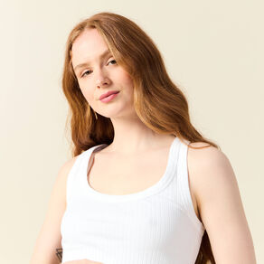 Débardeur sans manches blanc femme