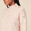 Pull long oversize orange foncé femme