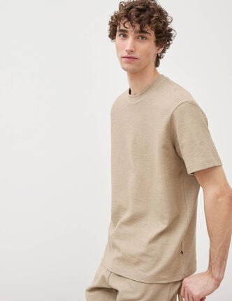 T-shirt manches courtes beige homme
