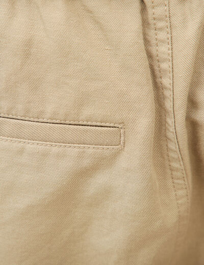 Bermuda vert olive homme
