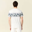 T-shirt coupe droite en coton col rond bleu ciel homme