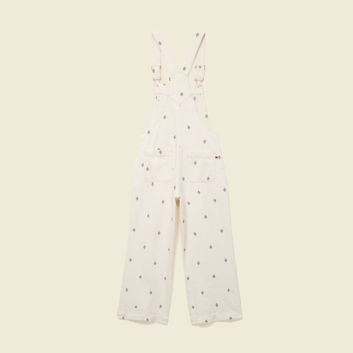 Salopette en jeans &agrave; fines bretelles denim blanc femme