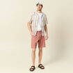 Bermuda droit marron cognac homme