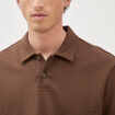 Polo manches courtes taupe homme